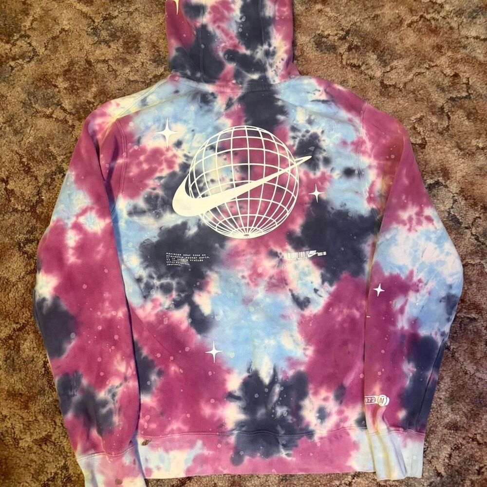 Crazy Nike AOP tie dye Galaxy Spacewave Til Infinity hoodie Size Baggy M